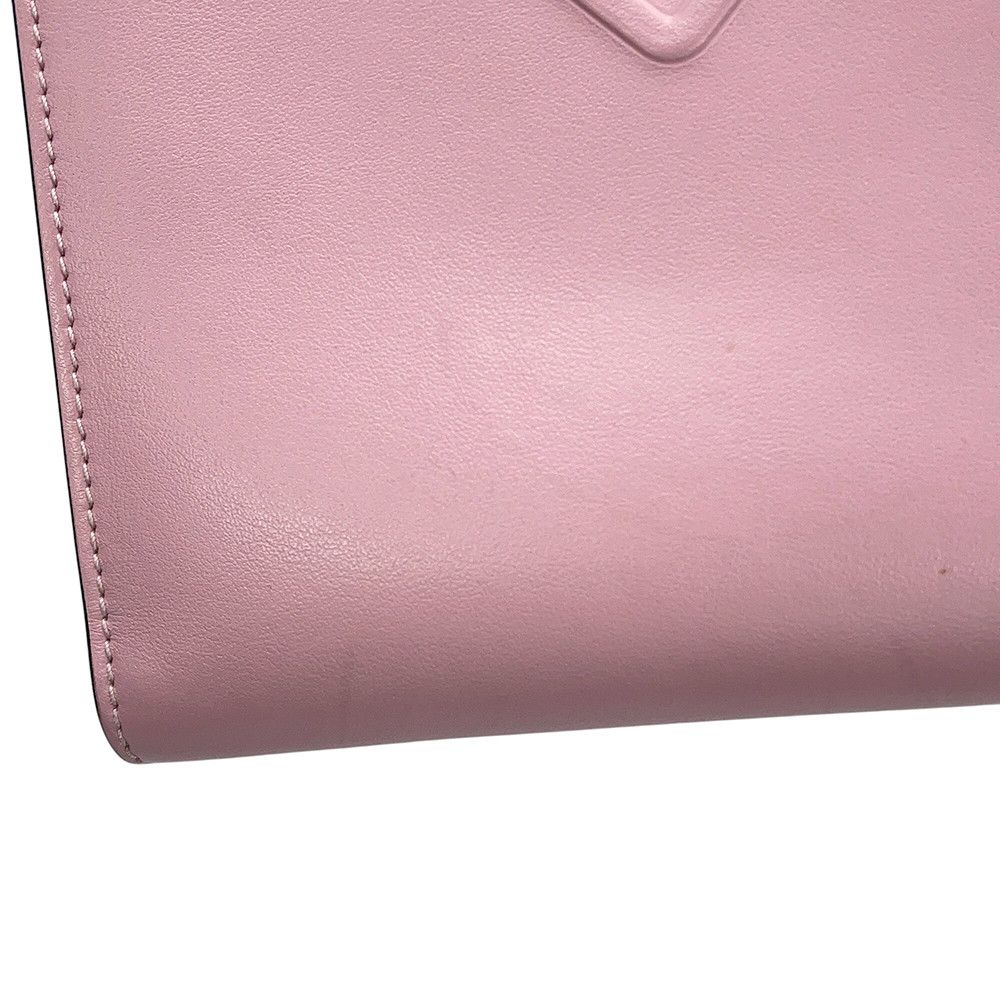 Prada Embossed Triangle Logo Mini Leather 2-Way Handbag — view 8