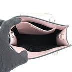 Prada Embossed Triangle Logo Mini Leather 2-Way Handbag — view 6