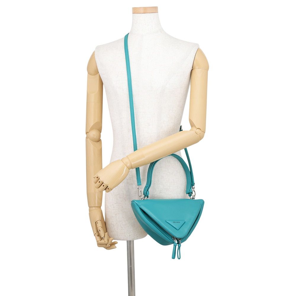 Prada Padded Triangle Leather 2-Way Handbag — view 6
