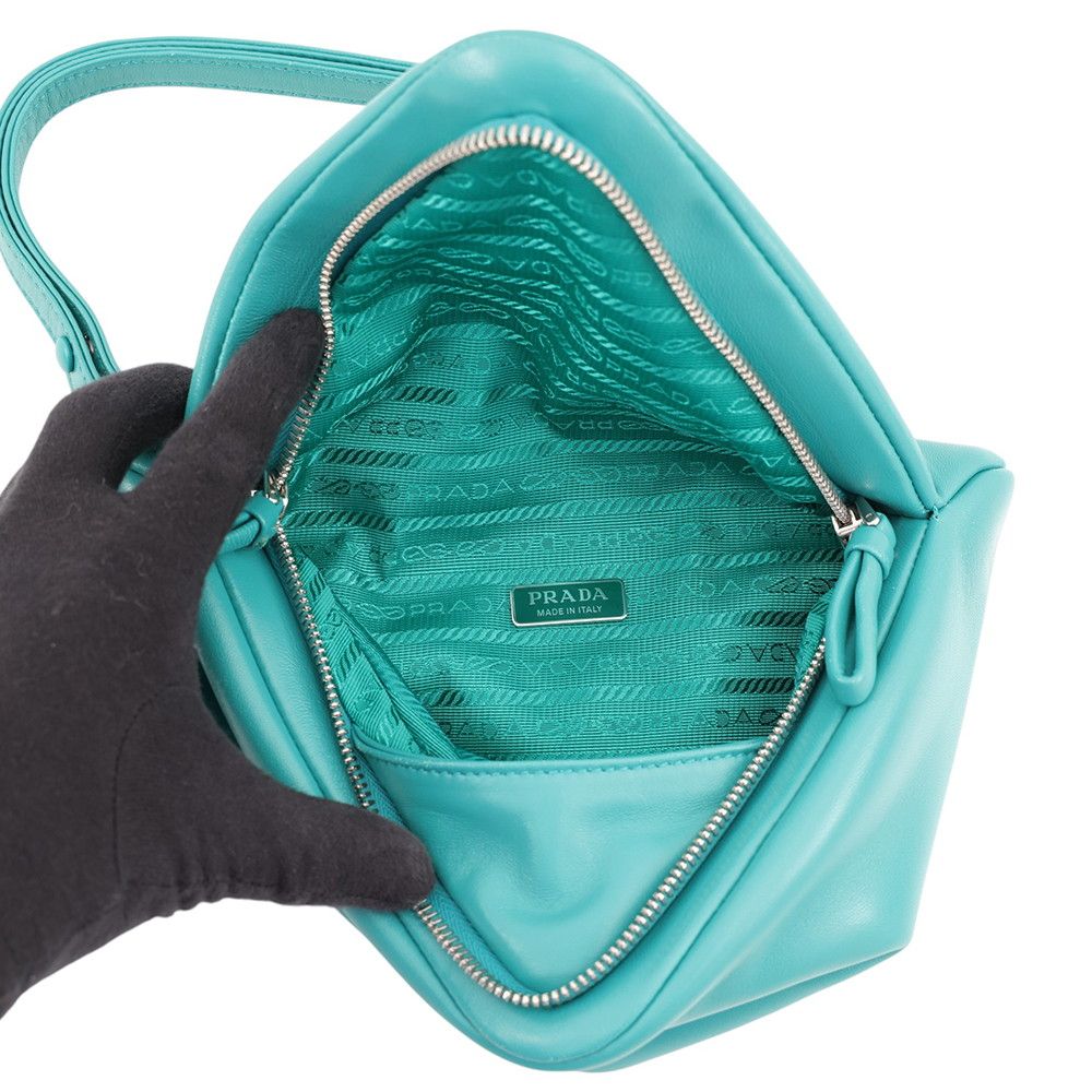 Prada Padded Triangle Leather 2-Way Handbag — view 7