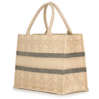 Dior Tote Bag Book Cannage Raffia Black — view 2