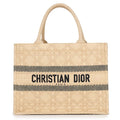 Dior Tote Bag Book Cannage Raffia Black