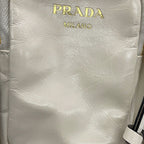Prada Handbag Dangle Top Mini Leather White — view 6
