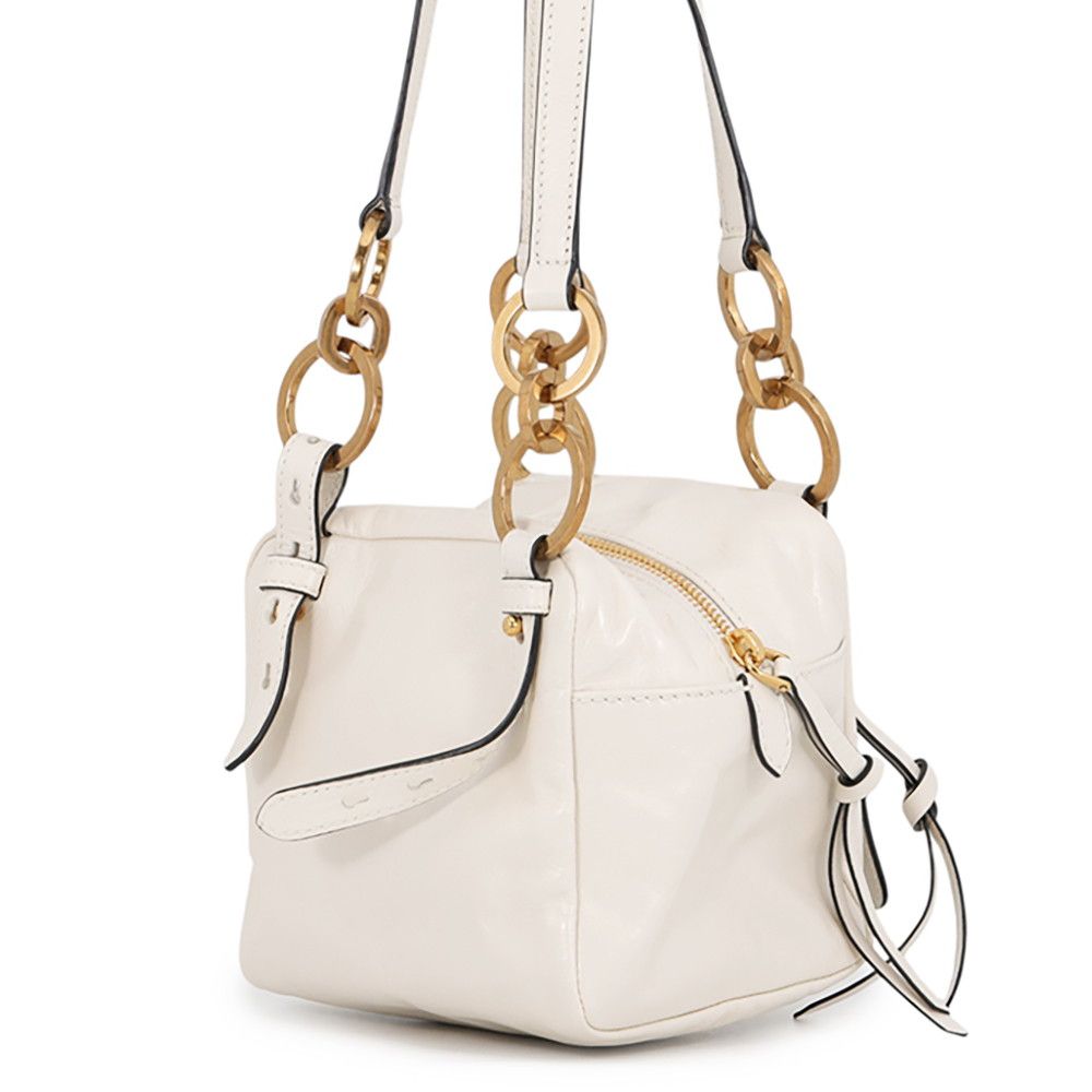 Prada Handbag Dangle Top Mini Leather White — view 2