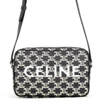 Celine Shoulder Bag Triomphe Horizontal Black White