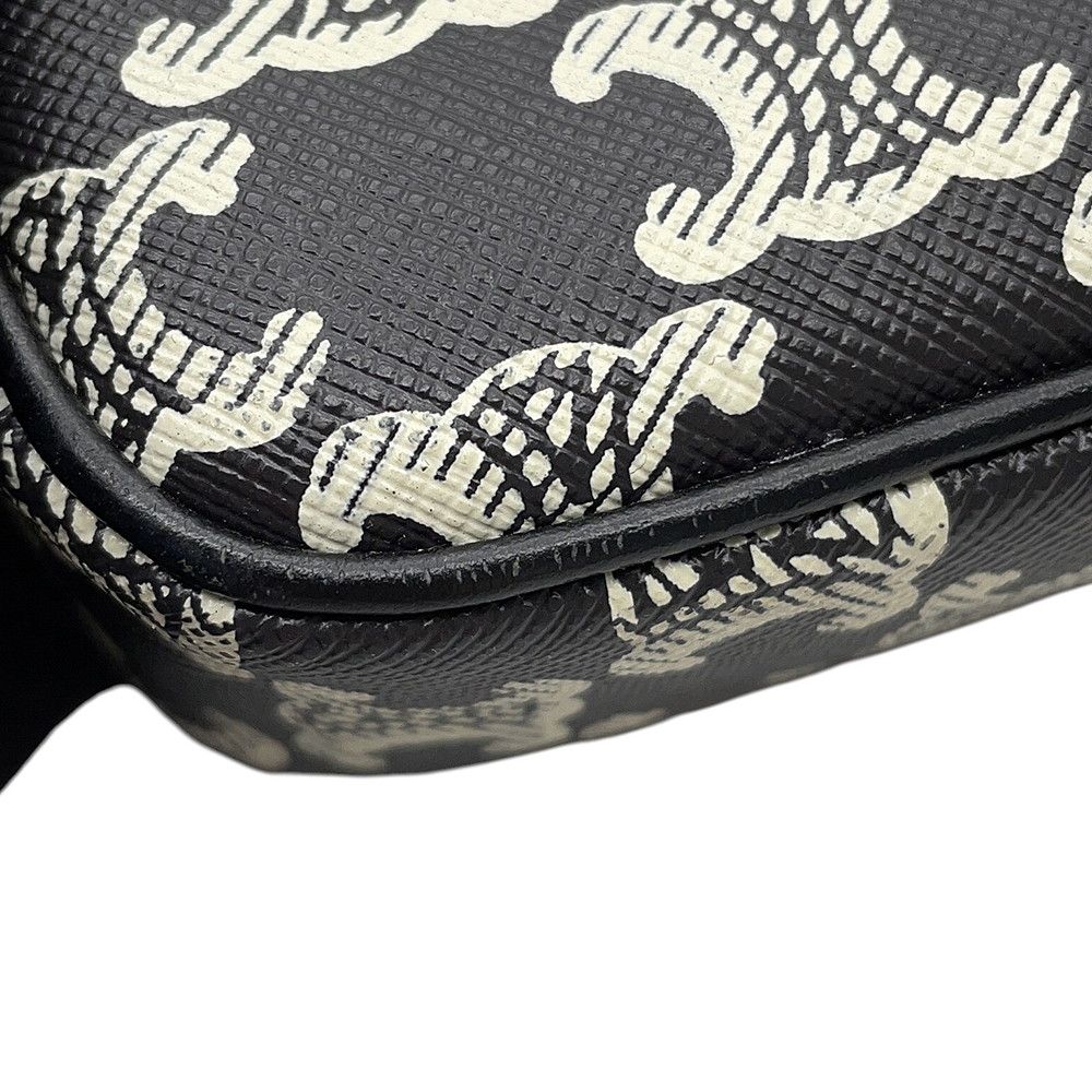 Celine Shoulder Bag Triomphe Horizontal Black White — view 6