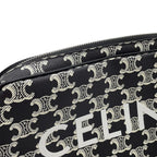 Celine Shoulder Bag Triomphe Horizontal Black White — view 7