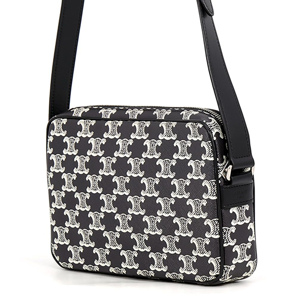 Celine Shoulder Bag Triomphe Horizontal Black White — view 2