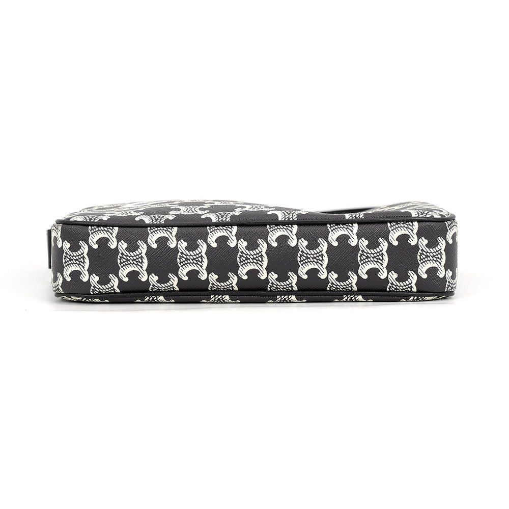 Celine Shoulder Bag Triomphe Horizontal Black White — view 3