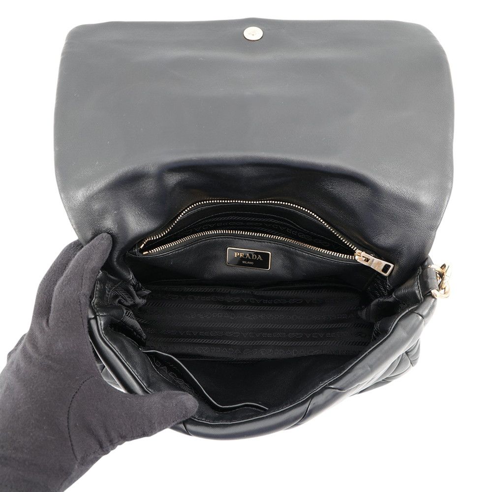 Prada Shoulder Bag System Patchwork Leather Black — view 5