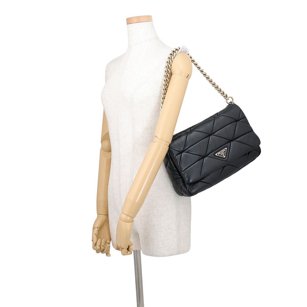 Prada Shoulder Bag System Patchwork Leather Black — view 4