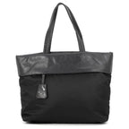 Prada Tote Bag Nylon Leather Black
