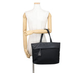 Prada Tote Bag Nylon Leather Black — view 4