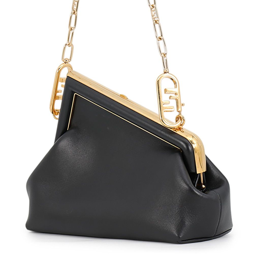 Fendi Clutch First Small 2-Way Shoulder Bag Black — view 2
