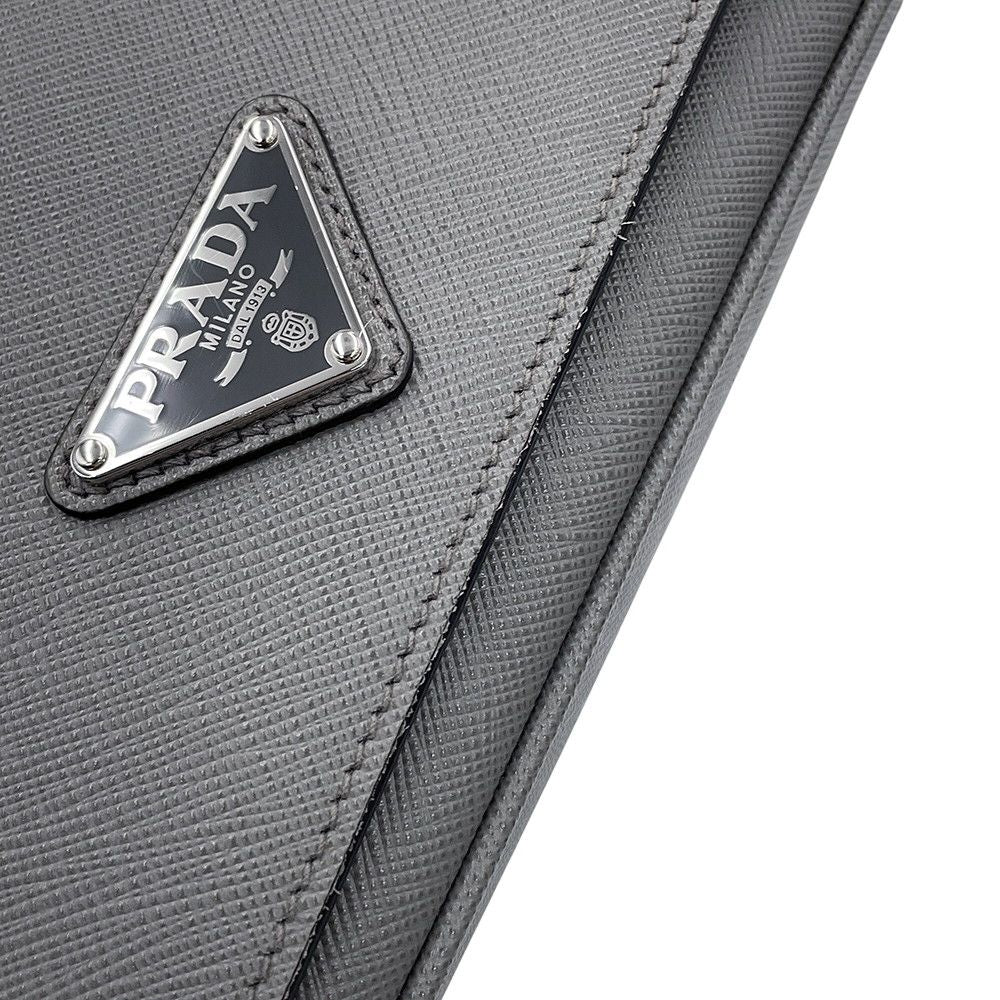 Prada Shoulder Bag Triangle Logo Saffiano Leather — view 7