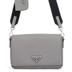 Prada Shoulder Bag Triangle Logo Saffiano Leather