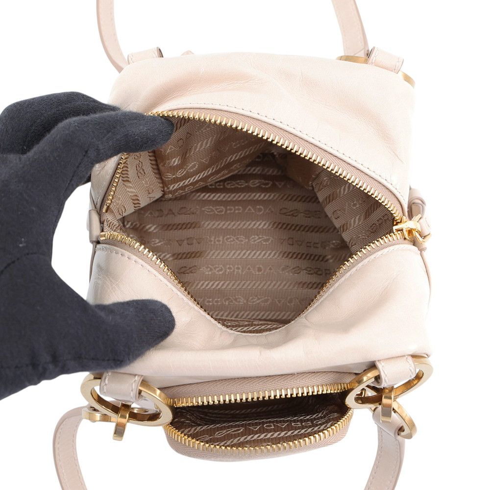 Prada Handbag Top Mini Bag Dangle Leather — view 5
