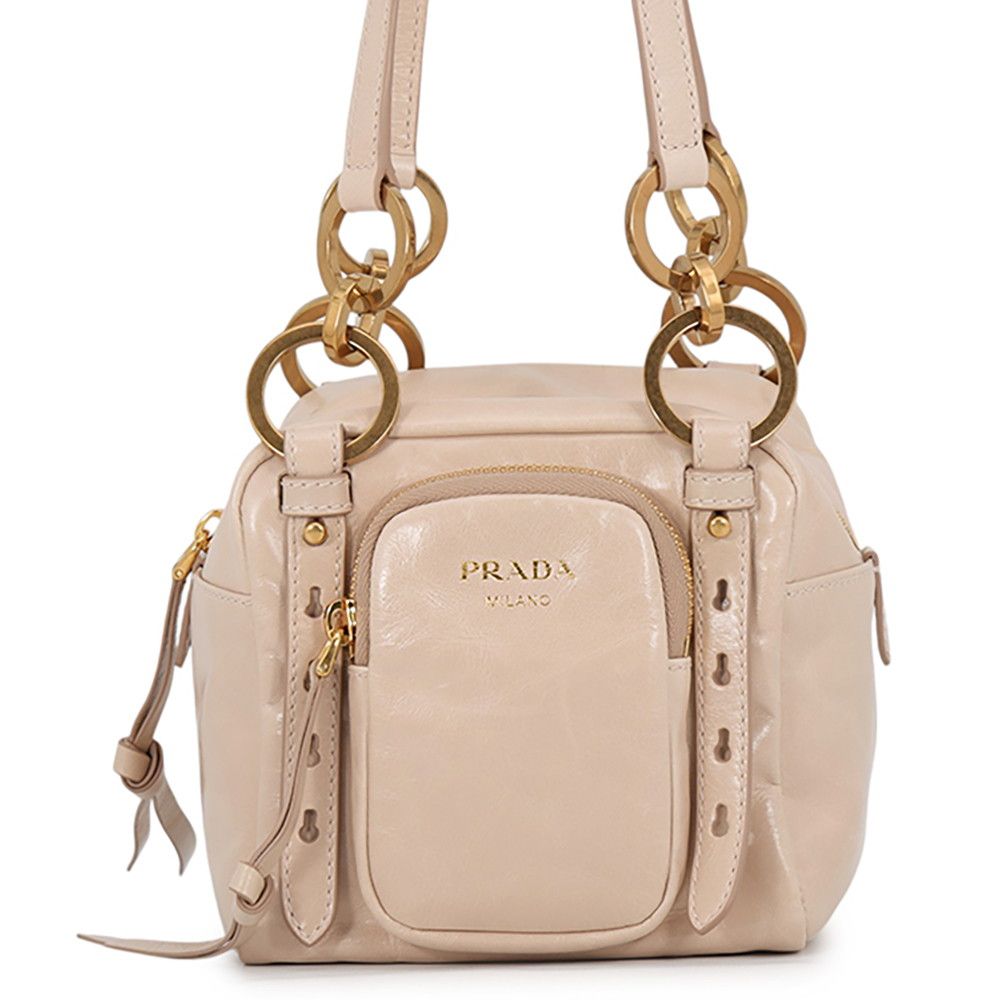 Prada Handbag Top Mini Bag Dangle Leather
