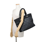 Chanel Tote Bag Paris Biarritz MM Quilted Coco Charm Black — view 4