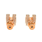 Hermes Mini Pop Earrings Included Metal Pink Gold Gray Ju — view 4