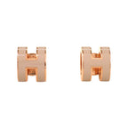 Hermes Mini Pop Earrings Included Metal Pink Gold Gray Ju — view 2