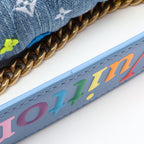 Louis Vuitton Shoulder Bag New Wave Chain MM 2-Way Denim Leather — view 6