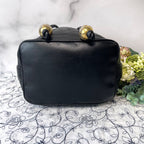Chanel Jumbo CC Logo Drawstring Black Chain Shoulder Bag — view 7