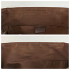 Gucci Trophy Beige Brown Gold GG Canvas Leather Tote Handbag — view 5