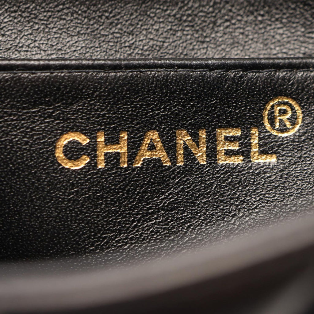 Chanel Shoulder Bag Quilted Diana Flap Black Lambskin Chain — view 4