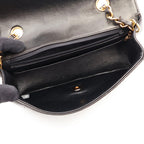 Chanel Shoulder Bag Quilted Diana Flap Black Lambskin Chain — view 3