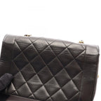 Chanel Shoulder Bag Quilted Diana Flap Black Lambskin Chain — view 7