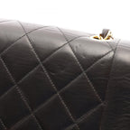 Chanel Shoulder Bag Quilted Diana Flap Black Lambskin Chain — view 6