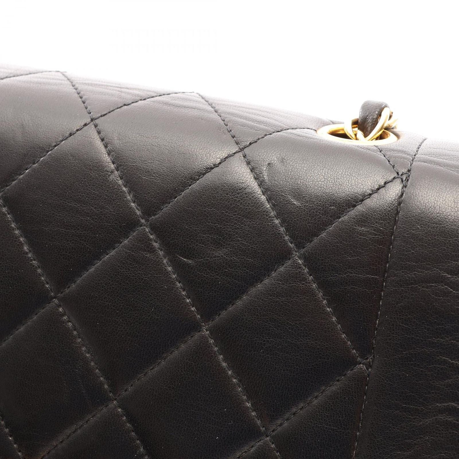 Chanel Shoulder Bag Quilted Diana Flap Black Lambskin Chain — view 6