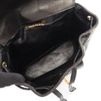 Chanel Backpack Quilted Black Lambskin Double Turnlock Chain — view 3