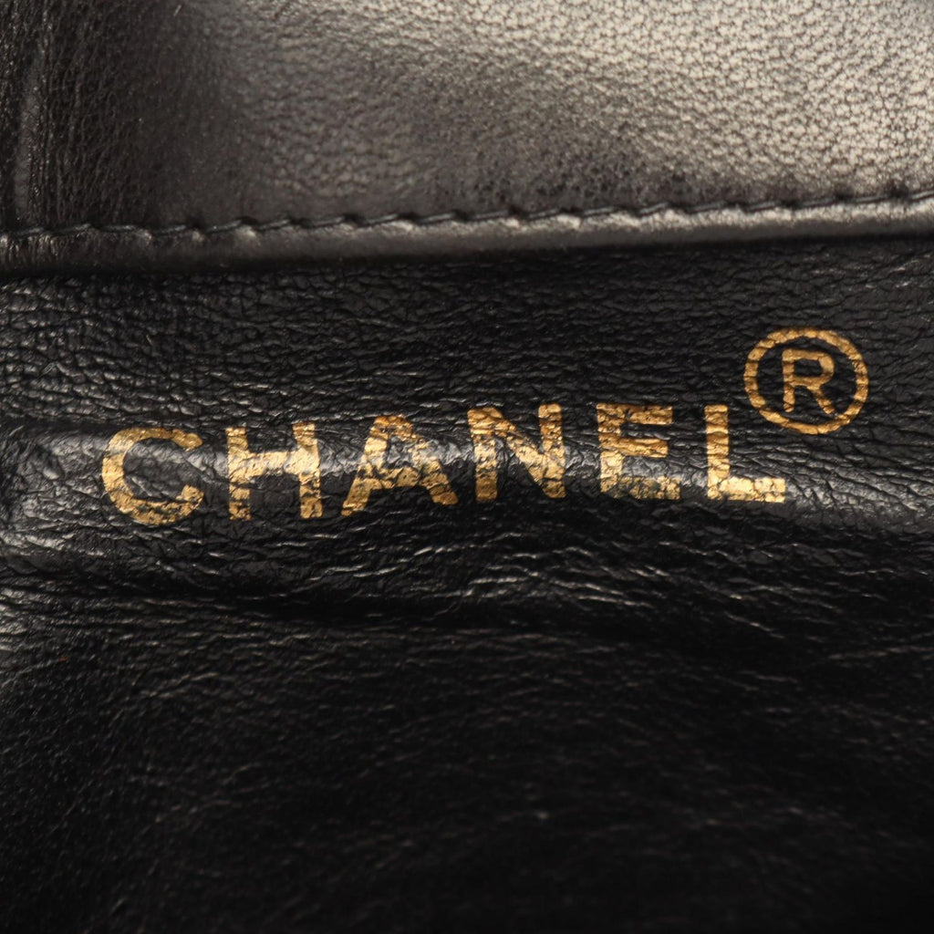 Chanel Backpack Quilted Black Lambskin Double Turnlock Chain — view 4