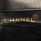 Chanel Backpack Quilted Black Lambskin Double Turnlock Chain — view 4