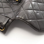 Chanel Backpack Quilted Black Lambskin Double Turnlock Chain — view 8