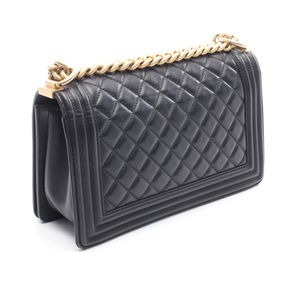 Chanel Shoulder Bag Boy Black Lambskin Boy Chain — view 2