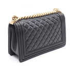 Chanel Shoulder Bag Boy Black Lambskin Boy Chain — view 2