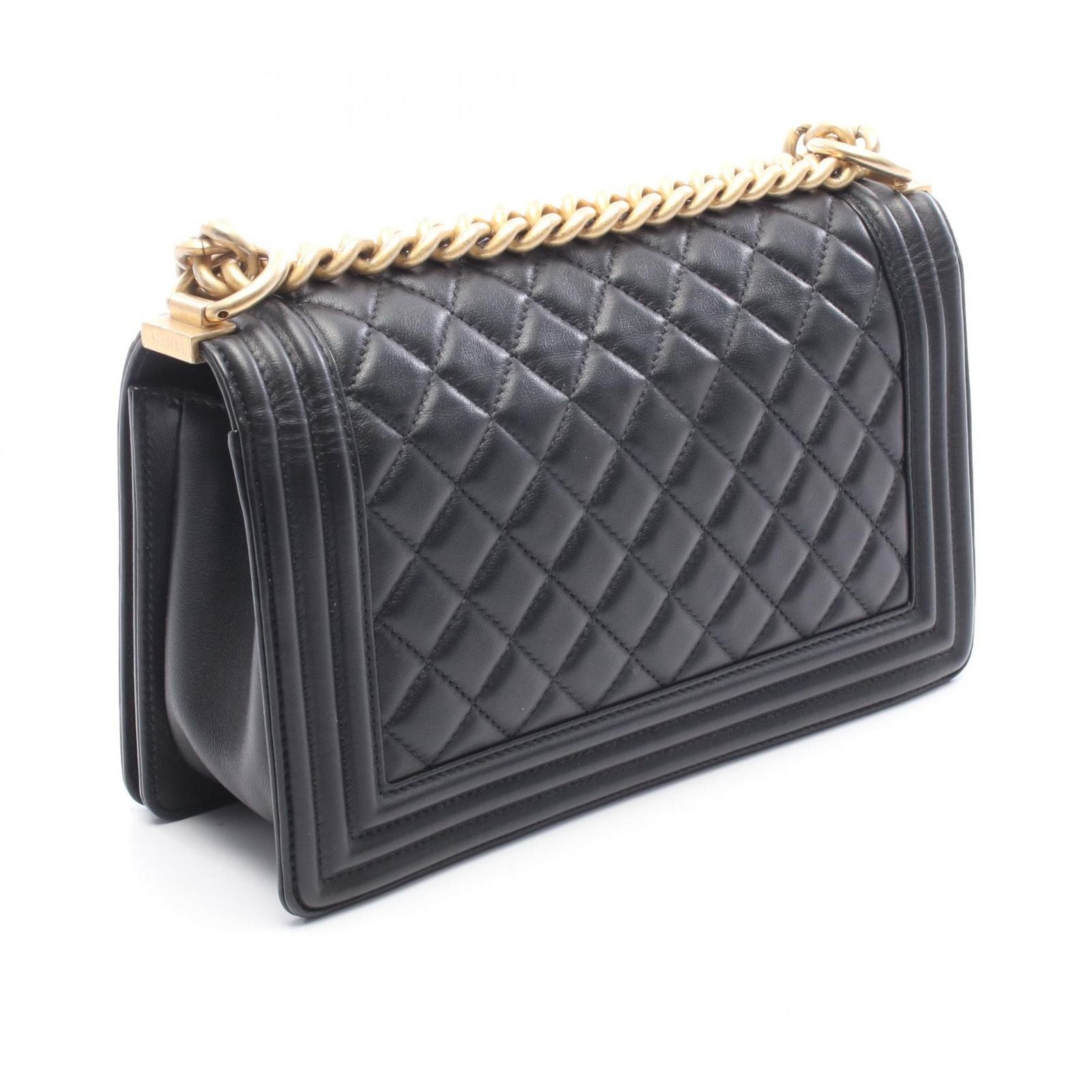 Chanel Shoulder Bag Boy Black Lambskin Boy Chain — view 2