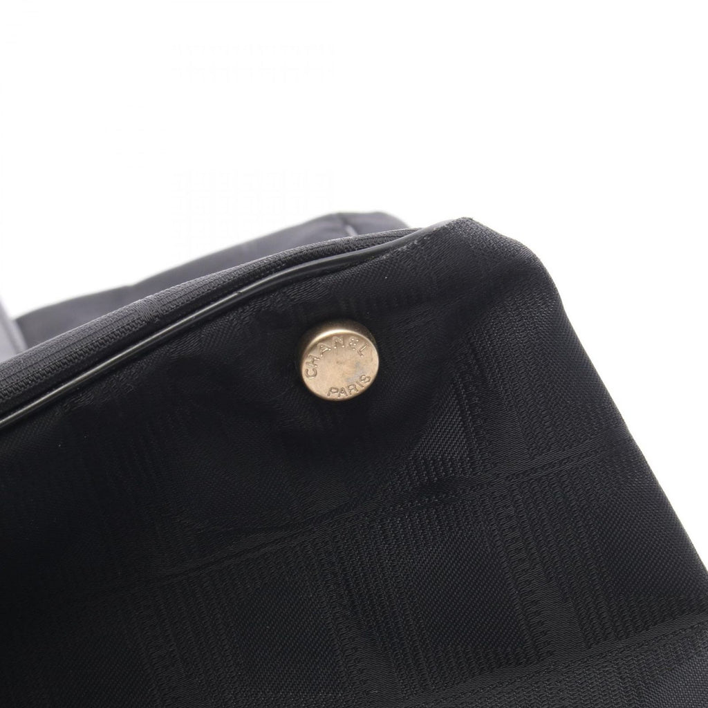 Chanel Tote Bag New Travel Line MM Black Nylon Leather MM — view 6