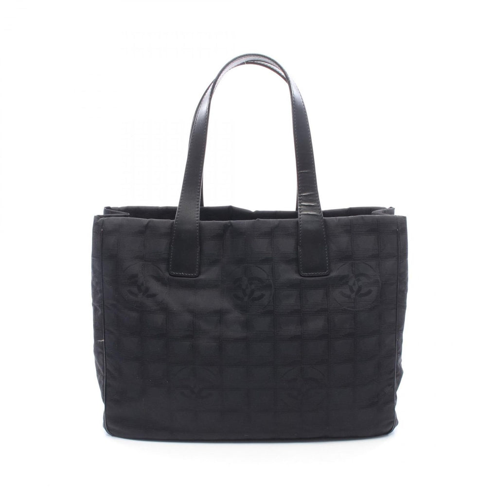 Chanel Tote Bag New Travel Line MM Black Nylon Leather MM