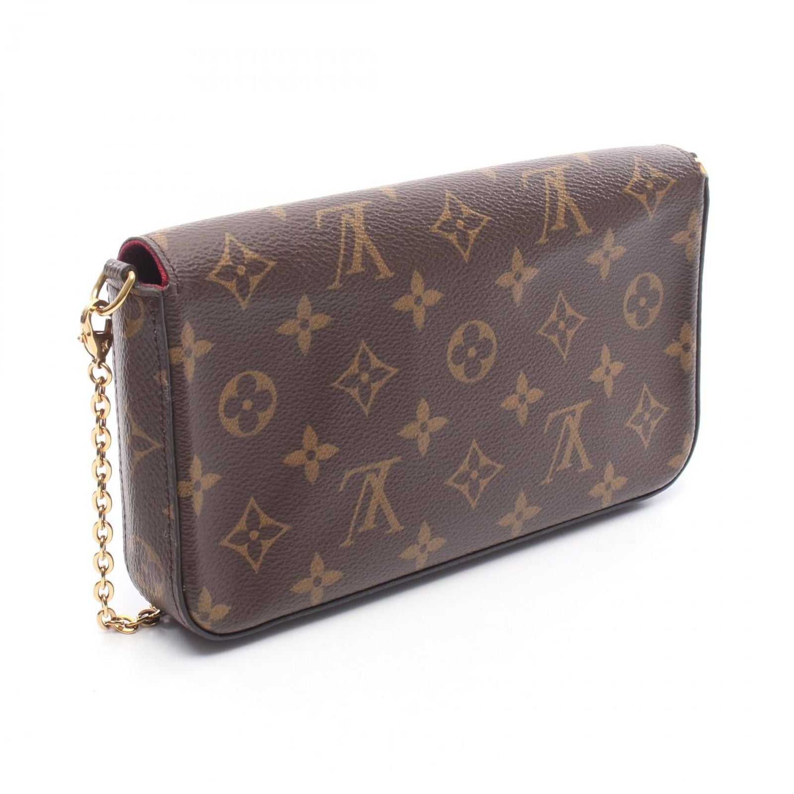 Louis Vuitton Shoulder Bag Pochette Felicie Monogram Fuchsia Canvas Leather — view 2