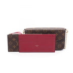 Louis Vuitton Shoulder Bag Pochette Felicie Monogram Fuchsia Canvas Leather — view 6