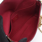 Louis Vuitton Shoulder Bag Pochette Felicie Monogram Fuchsia Canvas Leather — view 3