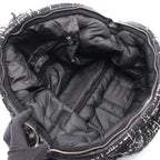 Chanel Tote Bag Dedoune Coconage 2-Way Black White Nylon Fabric — view 3