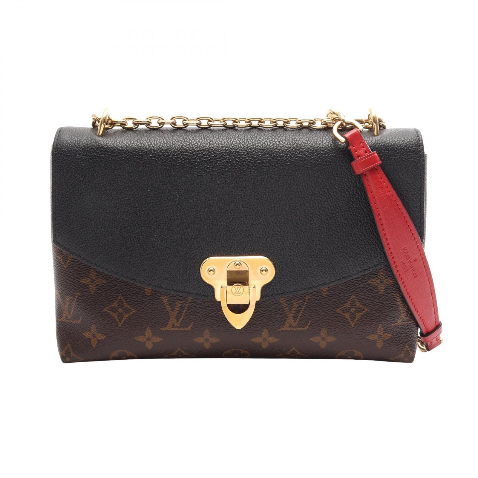 Louis Vuitton Shoulder Bag Sun Placido Monogram Noir Canvas Leather
