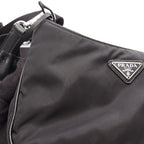 Prada Shoulder Bag Re Edition 2-Way Black Nylon Saffiano Leather — view 7