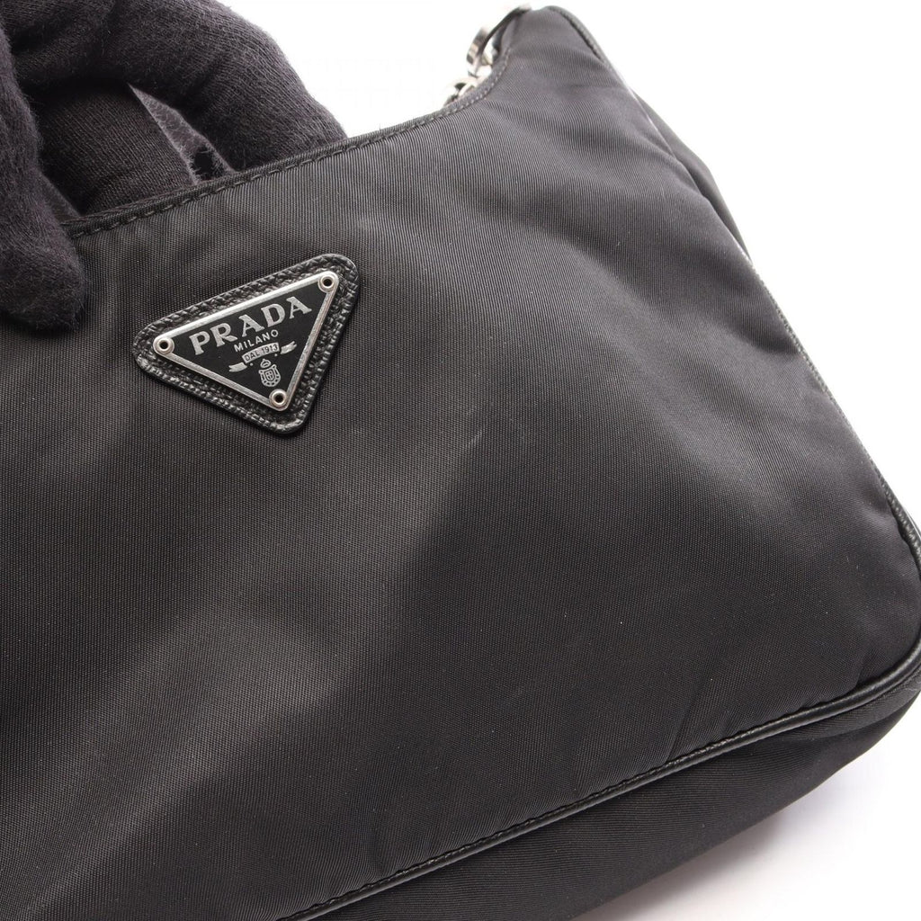 Prada Shoulder Bag Re Edition 2-Way Black Nylon Saffiano Leather — view 6