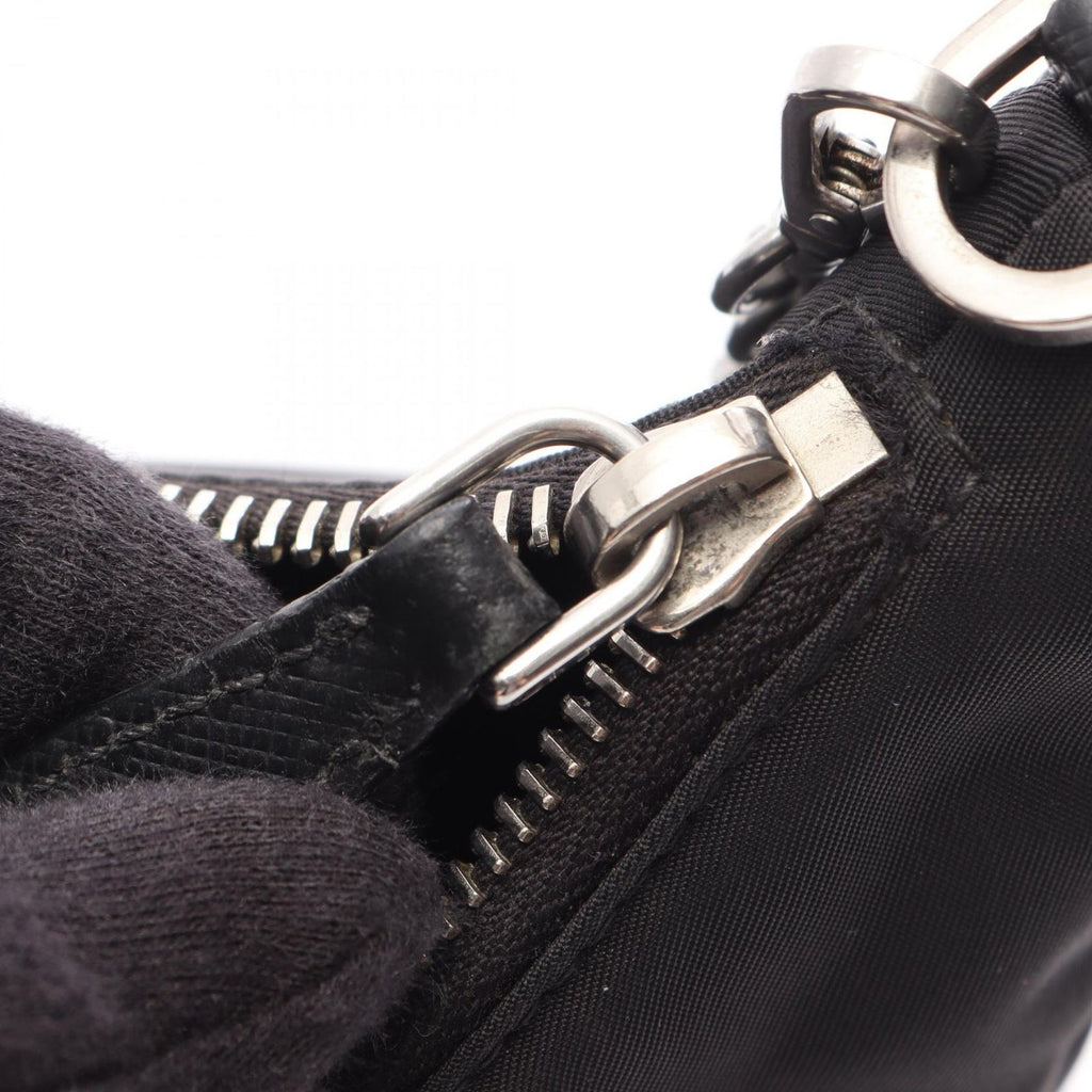 Prada Shoulder Bag Re Edition 2-Way Black Nylon Saffiano Leather — view 5